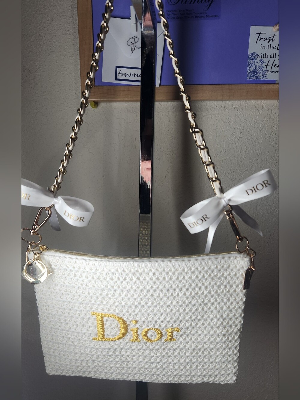 Dior  Mini Crossbody Bag with Gold Logo